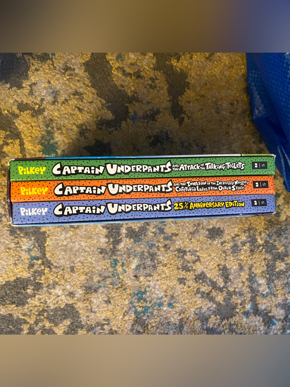 Captain Underpants Book Set - Green, Orange, Blue